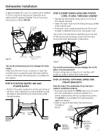 Preview for 9 page of GE Dishwasher Installation Instructions Manual