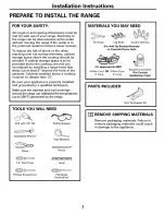 Preview for 2 page of GE EER3000 Installation Instructions Manual