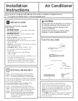 Preview for 8 page of GE ENERGY STAR AEM08LN Owner'S Manual And Installation Instructions