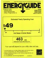 GE GFSF2KEYCC - 22.2 cu. Ft. Refrigerator Energy Manual preview