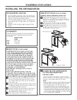 Preview for 16 page of GE GFSS2HCYSS Owner'S Manual And Installation Instructions