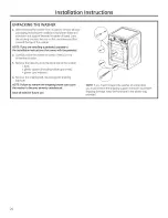 Preview for 20 page of GE GFWR4805 Owner'S Manual