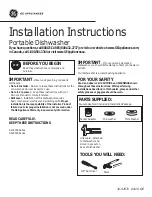 Предварительный просмотр 1 страницы GE GSC3500 Installation Instructions Manual