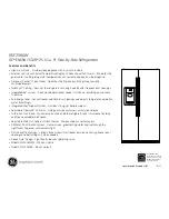 Preview for 2 page of GE GSF25KGW Dimensions And Installation Information