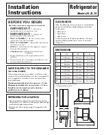 Preview for 14 page of GE GSH22JFR Owner'S Manual And Installation Instructions