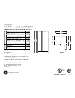 Preview for 1 page of GE GSS20DBTWW - 19.9 cu. Ft. Refrigerator Dimensions And Installation Information