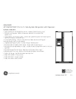 Предварительный просмотр 2 страницы GE GSS23KGS Dimensions And Installation Information