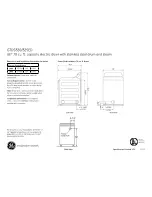 Preview for 1 page of GE GTDS825EDMC Dimensions And Installation Information