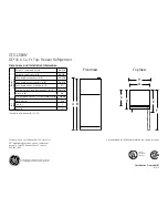 Preview for 1 page of GE GTH18JBR Dimensions And Installation Information