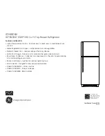 Preview for 2 page of GE GTS18KCP Dimensions And Installation Information