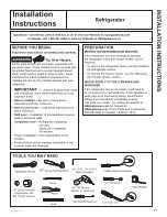 Предварительный просмотр 21 страницы GE GVE Series Owner'S Manual & Installation Instructions