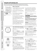 Preview for 22 page of GE JGBP30 Owner'S Manual & Installation Instructions