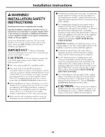 Preview for 33 page of GE JGBP30 Owner'S Manual & Installation Instructions