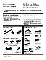 Предварительный просмотр 1 страницы GE JS905 Installation Instructions Manual