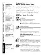 Preview for 2 page of GE JSP26 Owner'S Manual