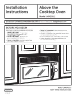 GE JVM2052 Installation Instructions Manual предпросмотр