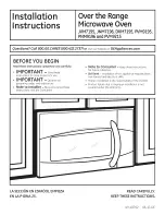 GE JVM7195 Installation Instructions Manual preview