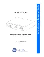 Preview for 1 page of GE MDS 4710M Installation And Operation Manual