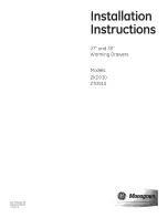 Preview for 1 page of GE Monogram Z1D910 Installation Instructions Manual