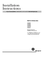 GE Monogram ZBD0700 Installation Instructions Manual preview