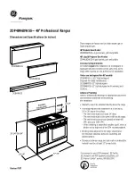 Preview for 1 page of GE Monogram ZDP48N6DWSS Dimension Manual