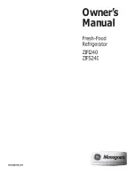 Preview for 1 page of GE Monogram ZIFS240 Owner'S Manual