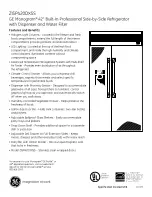 Preview for 2 page of GE Monogram ZISP420DXSS Datasheet