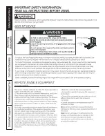 Preview for 2 page of GE PCB905 Owner'S Manual