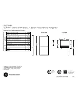 Preview for 1 page of GE PDSF0MFX - Profile: 20.1 cu. Ft. Bottom-Freezer... Dimensions And Installation Information