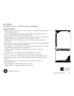 Preview for 2 page of GE PDSS5NBX - Profile - 25.3 cu. Ft. Bottom Freezer... Dimensions And Installation Information