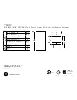 Preview for 1 page of GE PFSF2MJY - Profile: 22.2 cu. Ft.... Dimensions And Installation Information