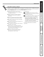 Preview for 3 page of GE Profile Harmony PTDN805EM Owner'S Manual And Installation Instructions