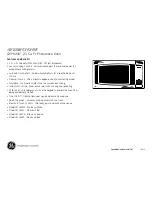 Предварительный просмотр 2 страницы GE Profile JE2160BF Dimensions And Installation Information