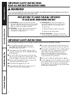 Preview for 2 page of GE Profile JES2251SJ Owner'S Manual