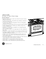 Preview for 2 page of GE Profile JS968 Dimensions And Installation Information