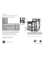 Preview for 1 page of GE Profile JT952SKSS Dimension Manual