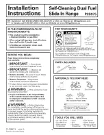 GE Profile P2S975 Installation Instructions Manual preview