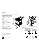 Предварительный просмотр 1 страницы GE Profile P2S975SEMSS Dimensions And Installation Information