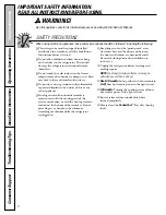 Preview for 2 page of GE Profile PCF25PGT Owner'S Manual And Installation