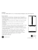 Preview for 2 page of GE Profile PFSF2MIY Dimensions And Installation Information