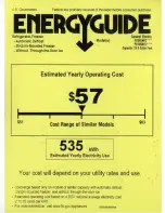 GE Profile PFSF5NFC Profile PFSF5NFCWW Energy Manual preview