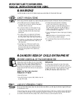 Preview for 2 page of GE Profile PFSF6PKX Owner'S Manual & Installation Instructions