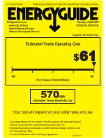 Preview for 1 page of GE Profile PGCS1NFZSS Energy Manual