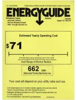 GE Profile PGCS1RKZ Energy Manual preview