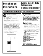 Preview for 15 page of GE Profile PSB42L Owner'S Manual And Installation Instructions