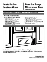 GE Profile Spacemaker JVM3670 Installation Instructions Manual preview