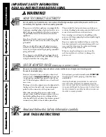 Preview for 4 page of GE Profile TFX26PPD Owner'S Manual