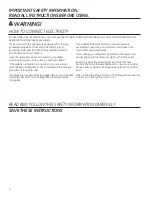 Preview for 4 page of GE PSE26KSESS Use And Care Manual