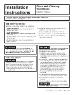 GE PVW7361 Installation Instructions Manual preview