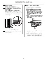 Preview for 27 page of GE SIDE-BY-SIDE REFRIGERATOR 26 Owner'S Manual And Installation